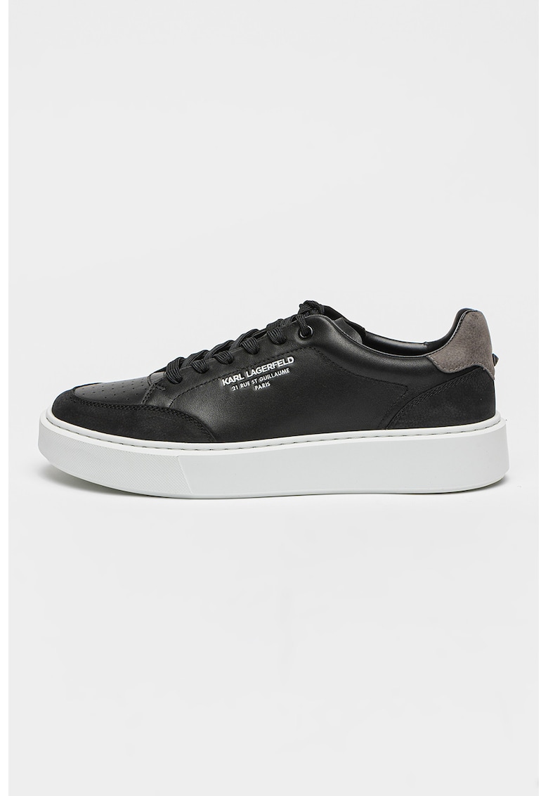 Pantofi sport din piele Maxi Kup - Negru/Gri deschis/Alb optic