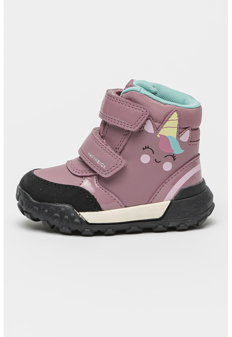 Ghete impermeabile cu velcro Trekkyup - Roz prafuit