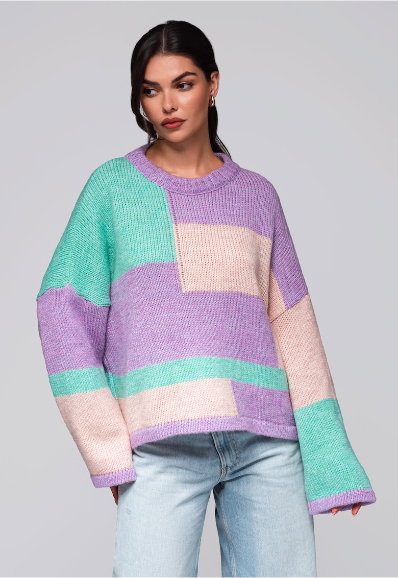 Pulover colorat  LW-SWSW-0108 - Mov deschis