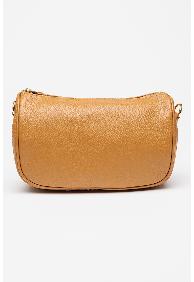 Oferte la Geanta de piele cu bareta detasabila - Caramel