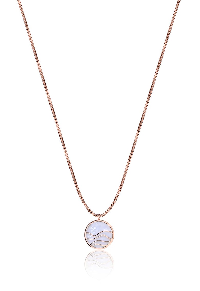 Colier cu pandantiv rotund - Auriu - Auriu rose