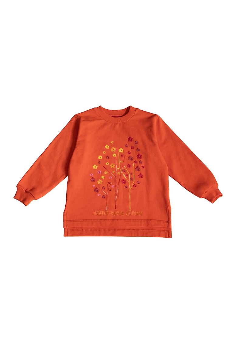 Bluza de trening cu design grafic si logo - Coral