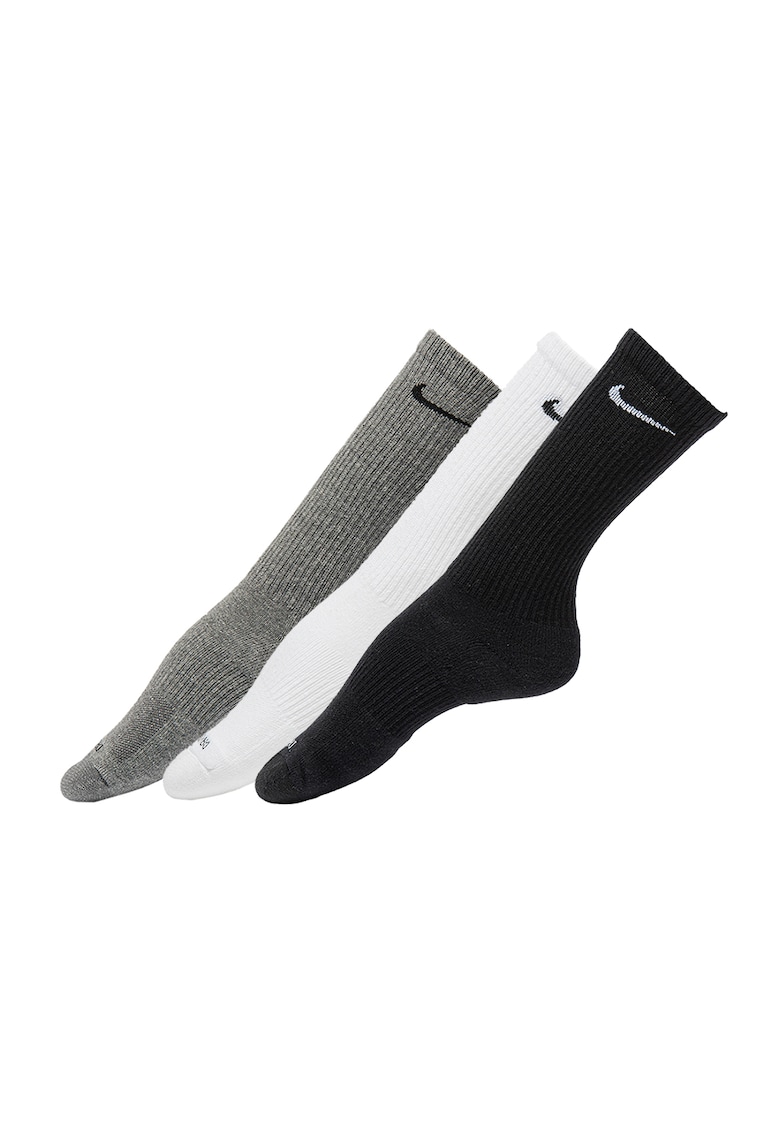 Set de sosete unisex pentru fitness Everyday Plus - 3 perechi - Alb/Negru