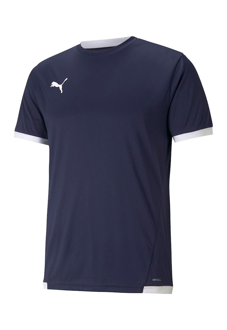 Tricou cu decolteu la baza gatului pentru fotbal teamLIGA - Bleumarin