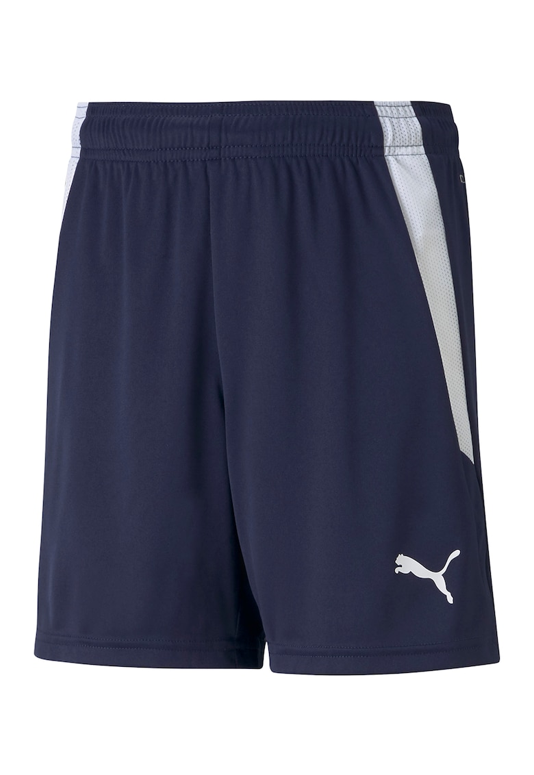 Pantaloni scurti cu talie ajustabila - pentru fotbal teamLIGA - Alb/Bleumarin