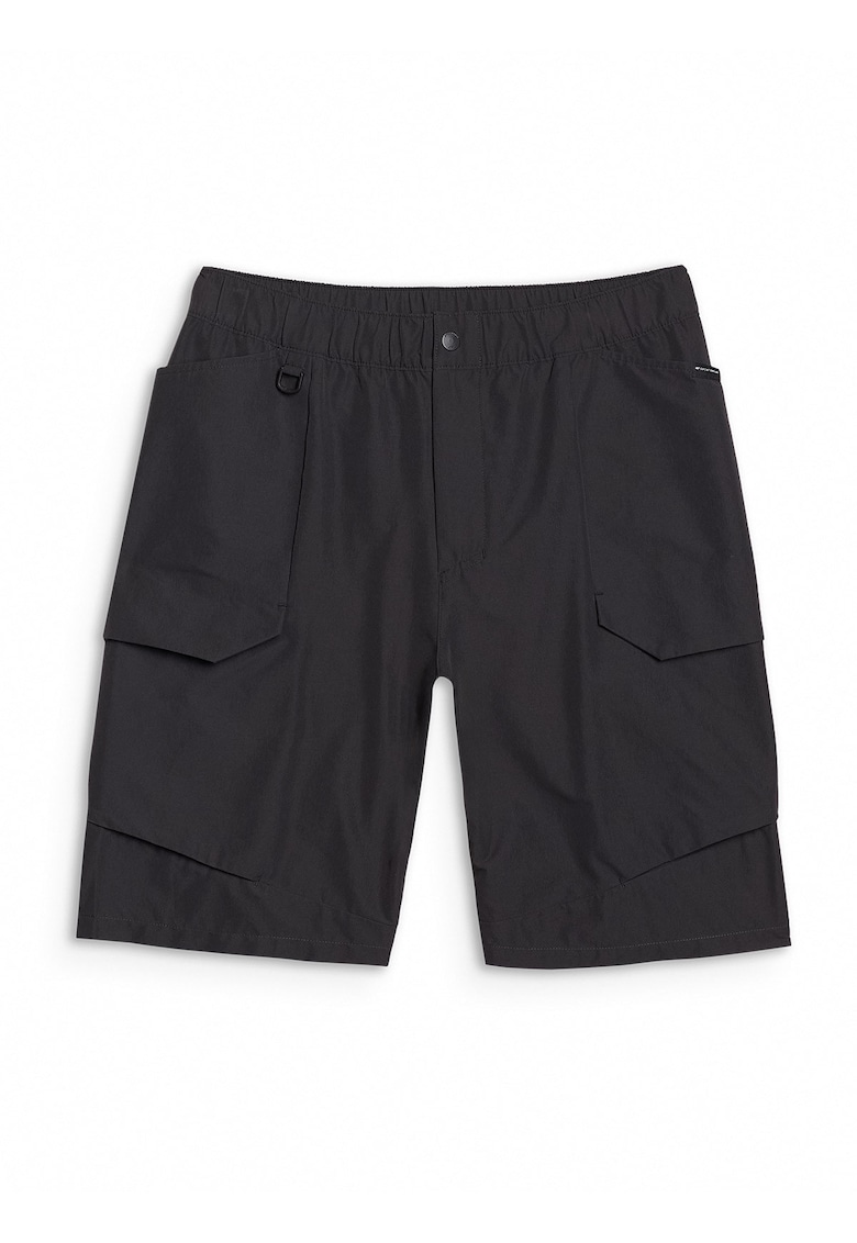 Pantaloni scurti barbati  negri - sintetic - elastic - fara captuseala