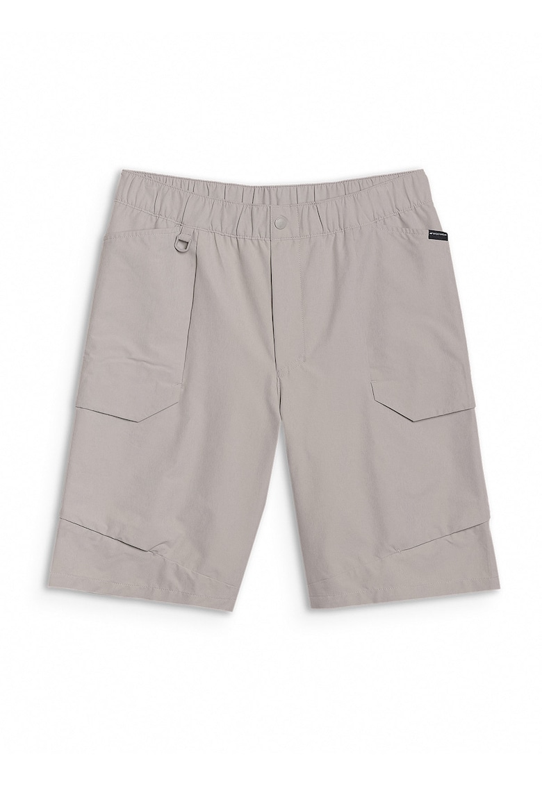Pantaloni scurti barbati  gri - material sintetic - elastic