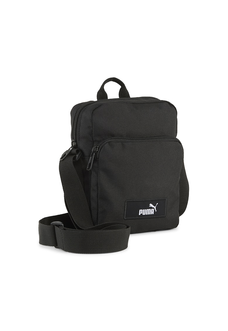 Geanta crossbody cu buzunar frontal - Negru