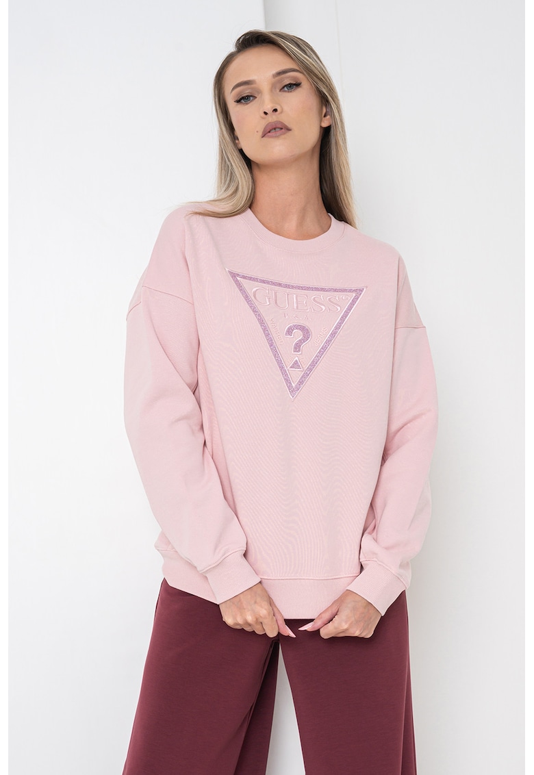 Bluza de trening cu broderie logo - Roz deschis/Lila