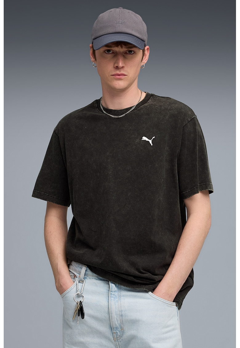 Tricou relaxed fit Essentials Elevated - Negru/Alb optic