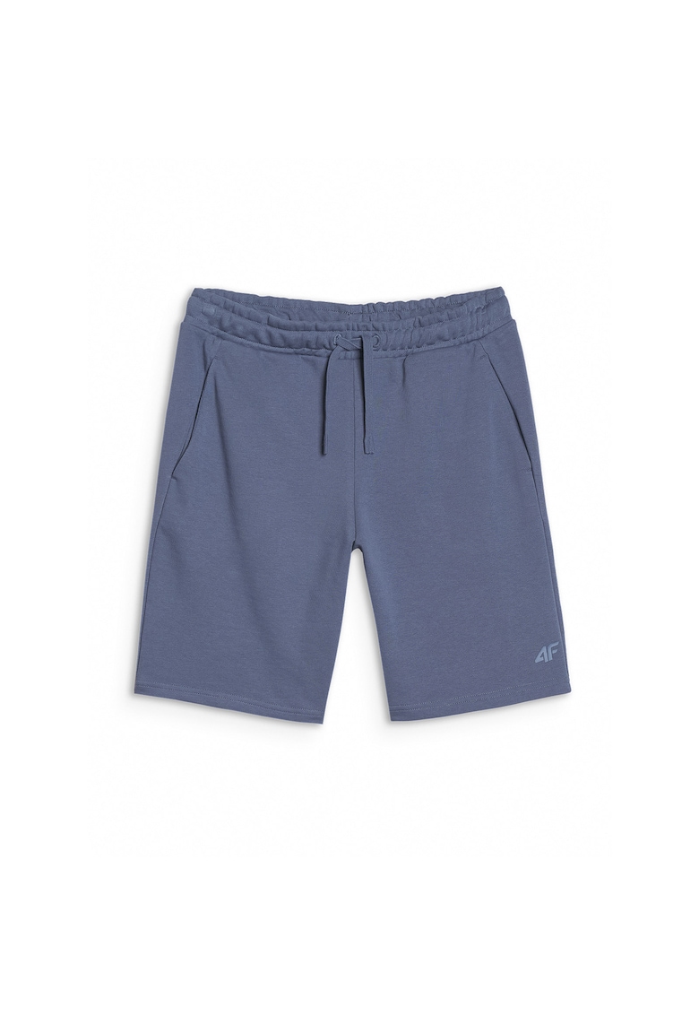 Pantaloni sport barbati -  scurti - bleumarin - bumbac si poliester - talie ajustabila