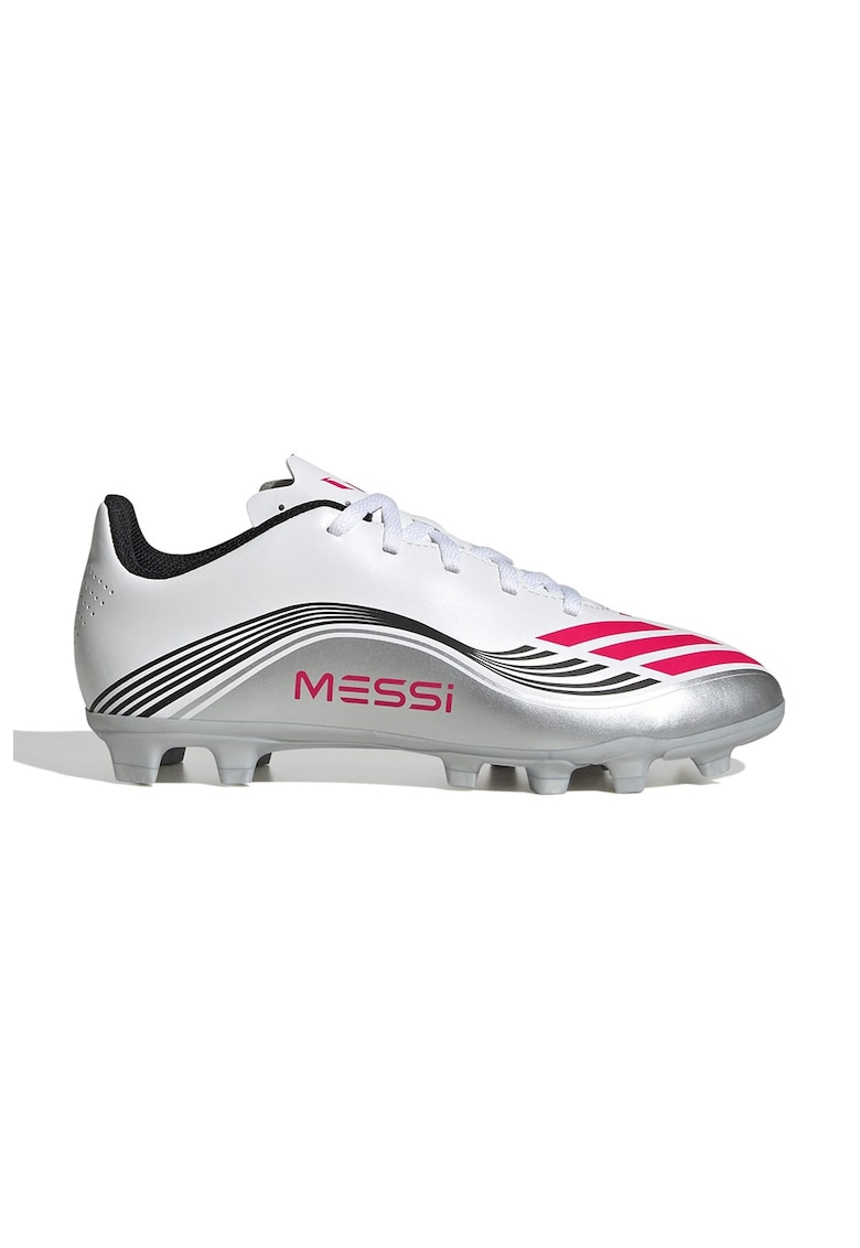 Pantofi F50 Messi Club cu crampoane pentru fotbal - Alb/Fucsia/Argintiu