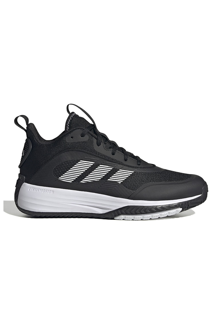 Pantofi cu insertii sintetice pentru baschet Own The Game - Alb/Negru stins