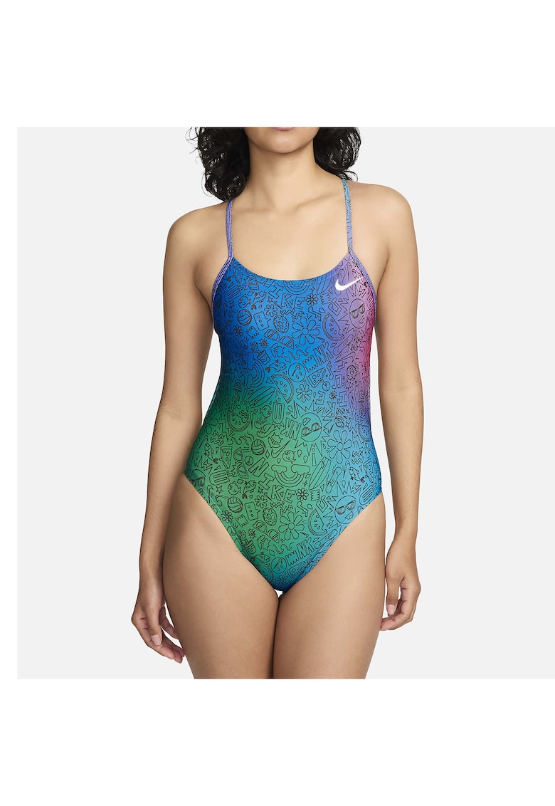 Costum inot piscina femei  Multi Print Cutout One Piece - Multicolor