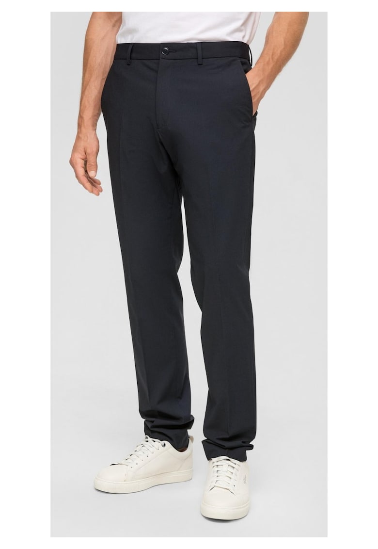 Pantaloni costum barbati cu croiala Regular Fit - Albastru