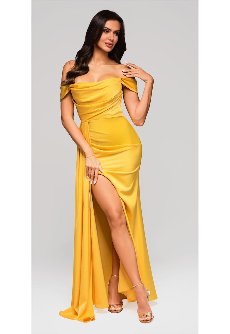 Rochie de seara Maxi  LA-OM-DLR188 - Galben