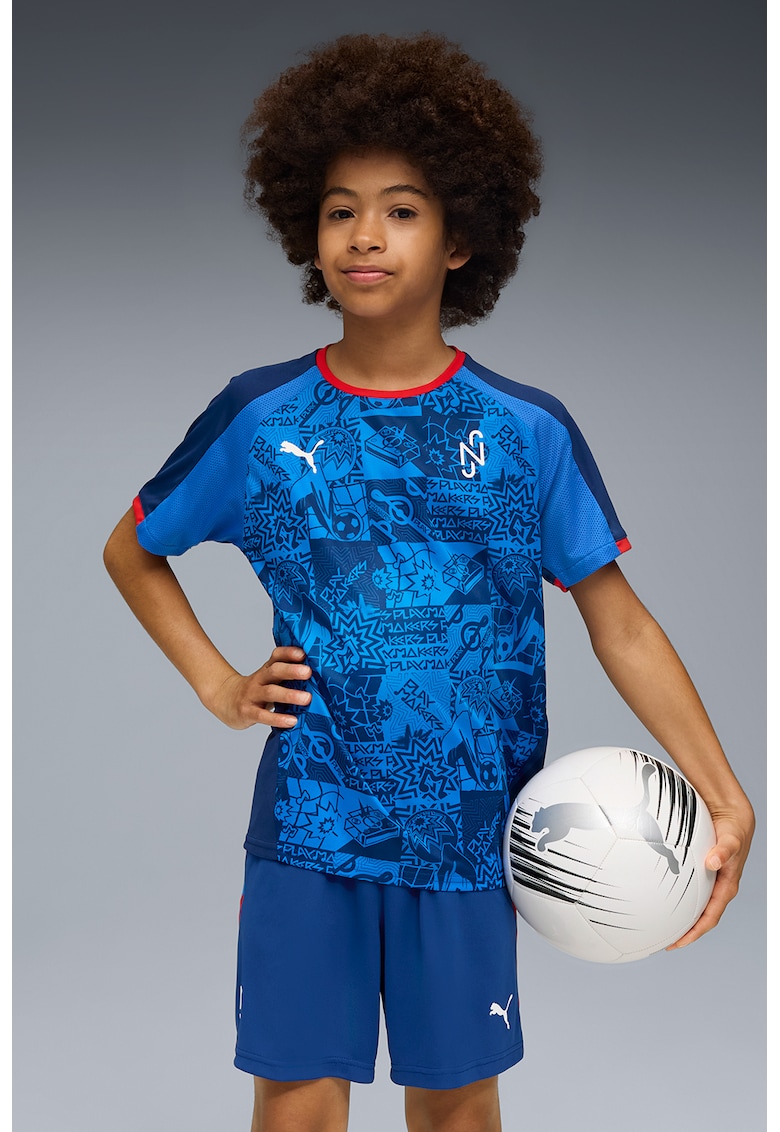 Tricou cu imprimeu grafic - pentru fotbal Neymar JR - Rosu/Albastru