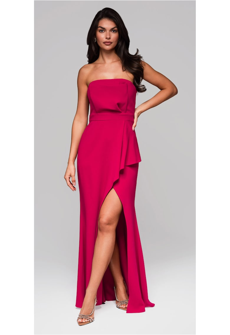Rochie de seara Maxi  LA-OM-DLR201 - Roz inchis