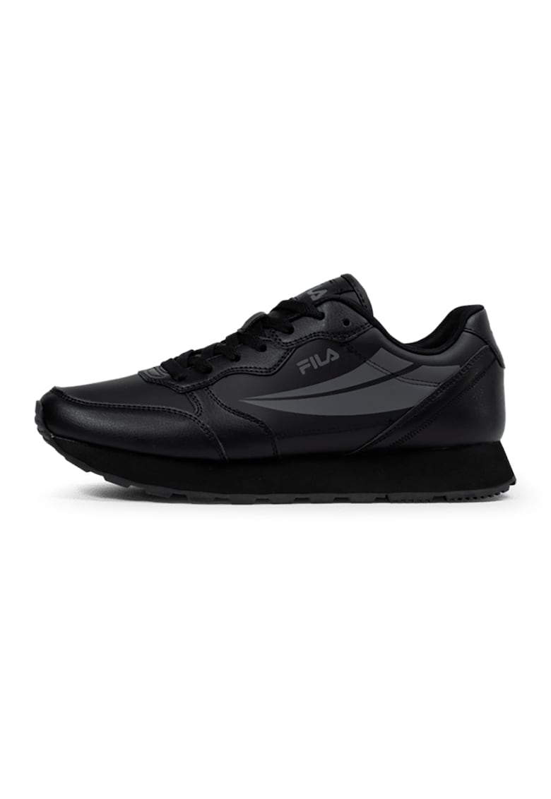 Pantofi sport wedge din piele ecologica Hypert - Negru/Gri inchis