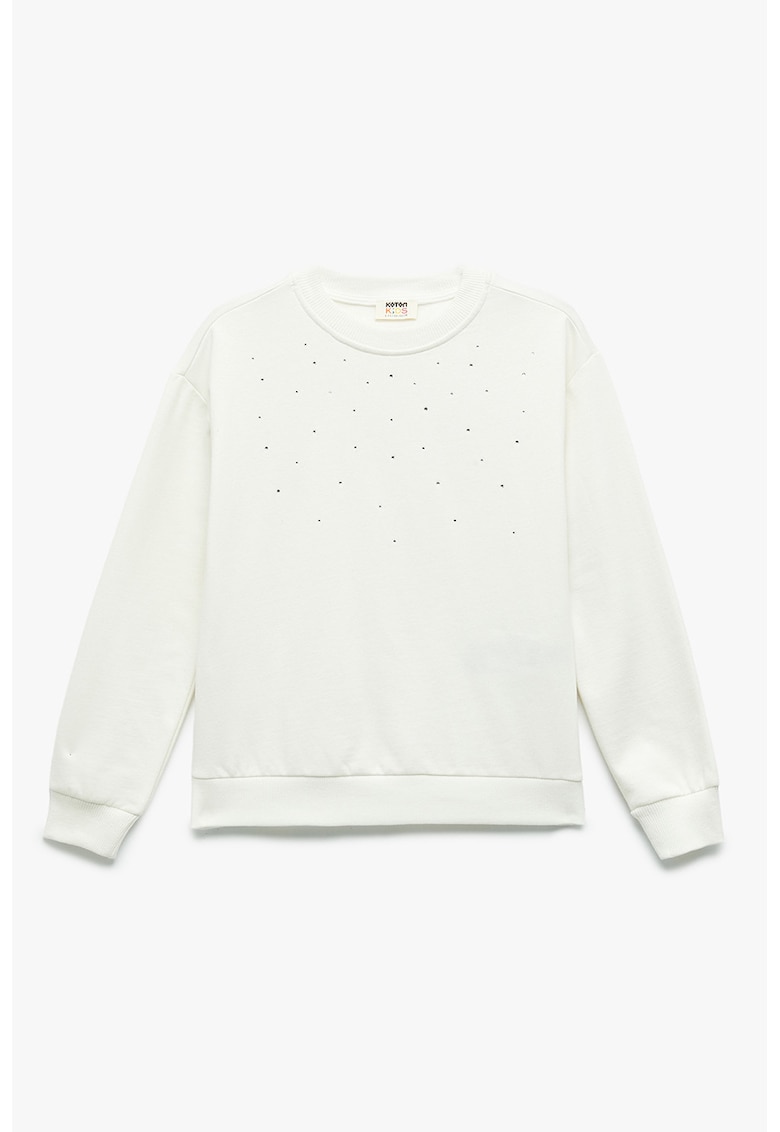 Bluza de trening regular-fit cu model uni - Alb