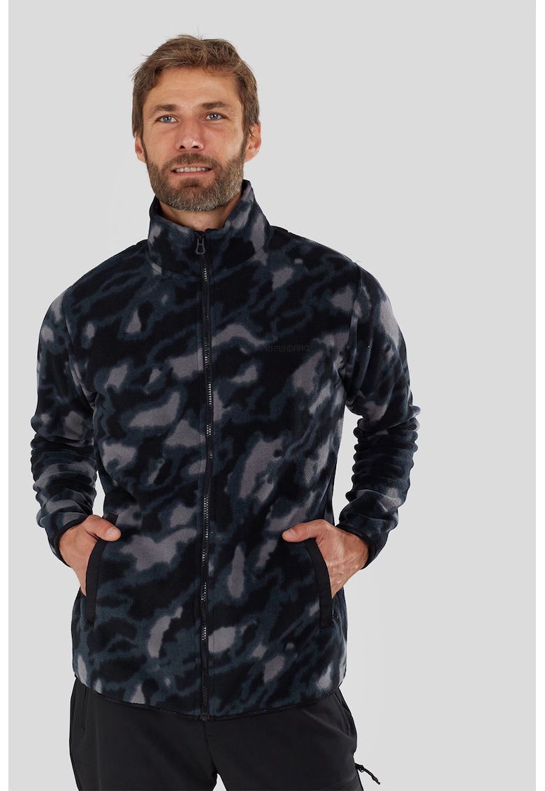 Bluza cu fermoar pentru trekking Nestor II - Gri deschis/Albastru prafuit/Bleumarin