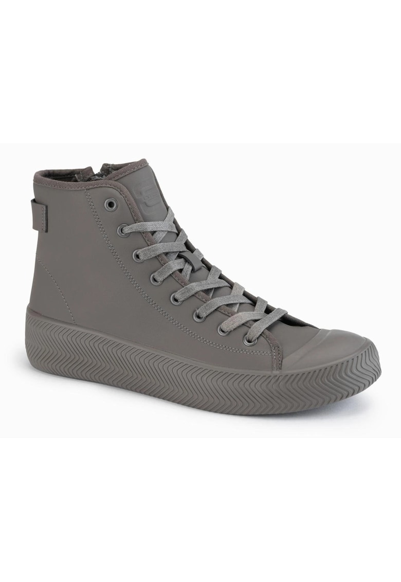Pantofi sport inalti cu fermoar  OM-FOTH-0184 - Bej inchis