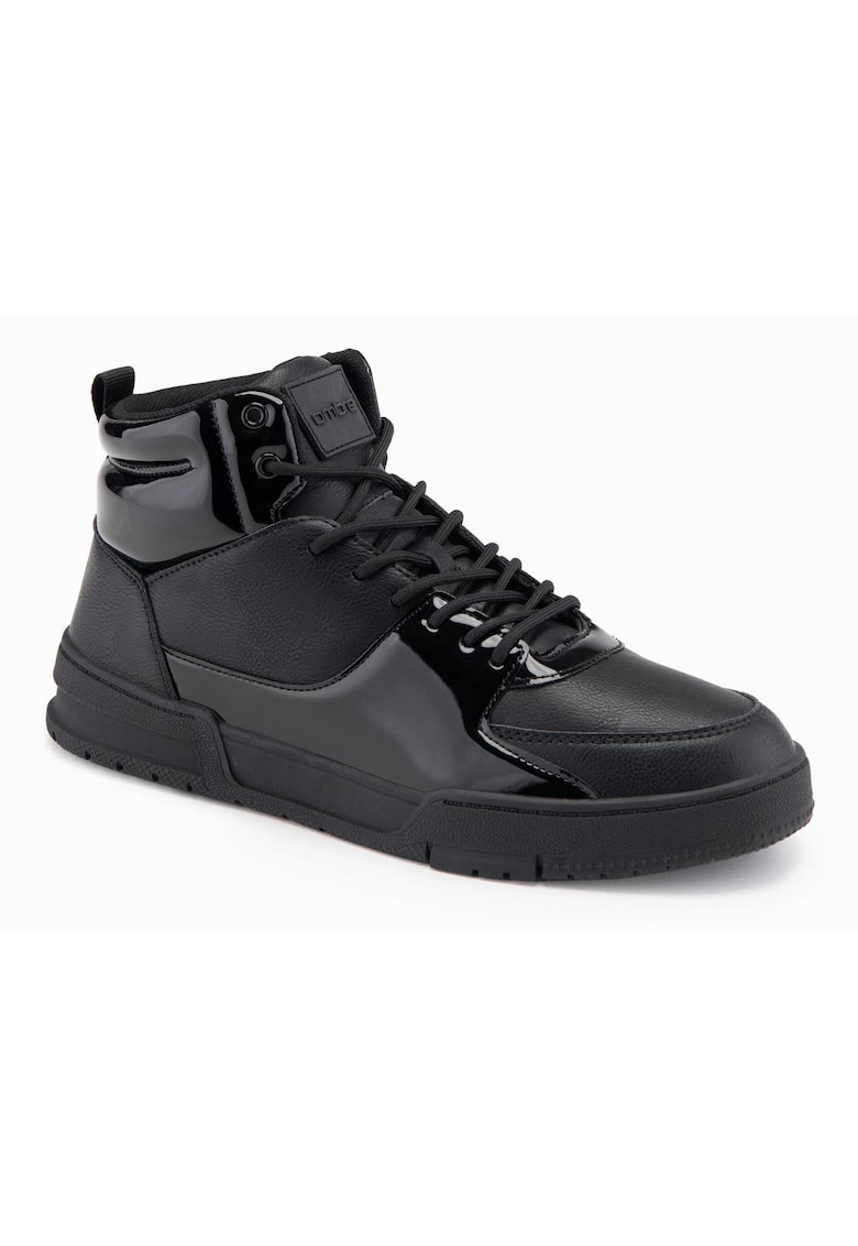Tenisi inalti cu detalii stralucitoare  OM-FOSH-0178 - Negru