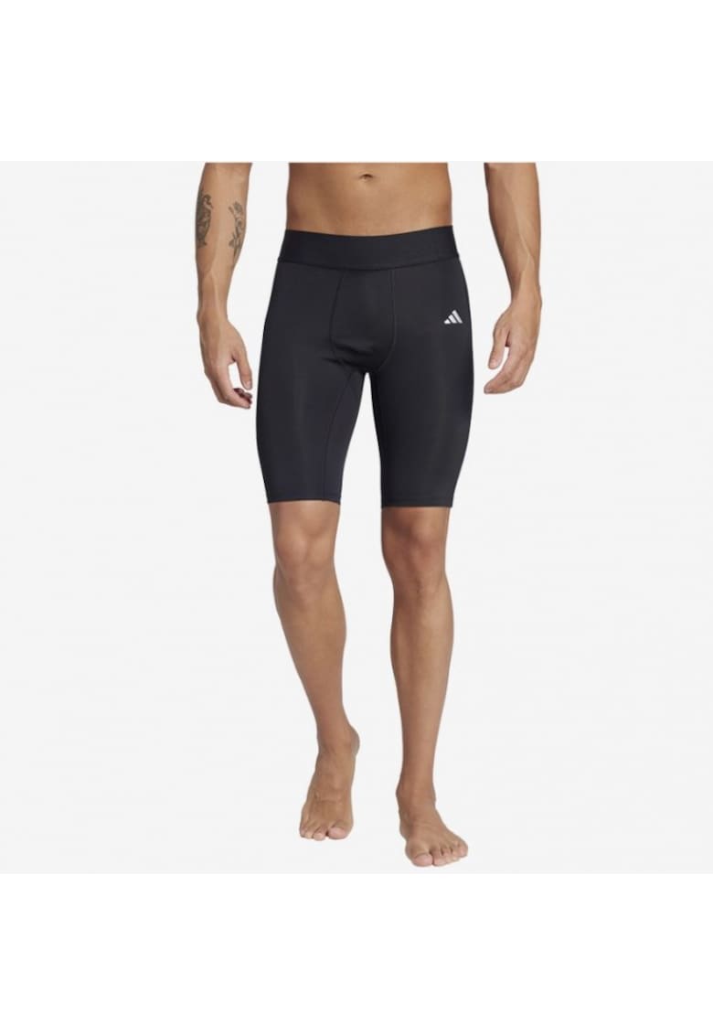 Pantaloni scurti sport barbati  Techfit - elastan/poliester - negru