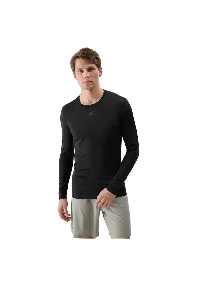 Bluza sport barbati  slim fit - negru - poliester