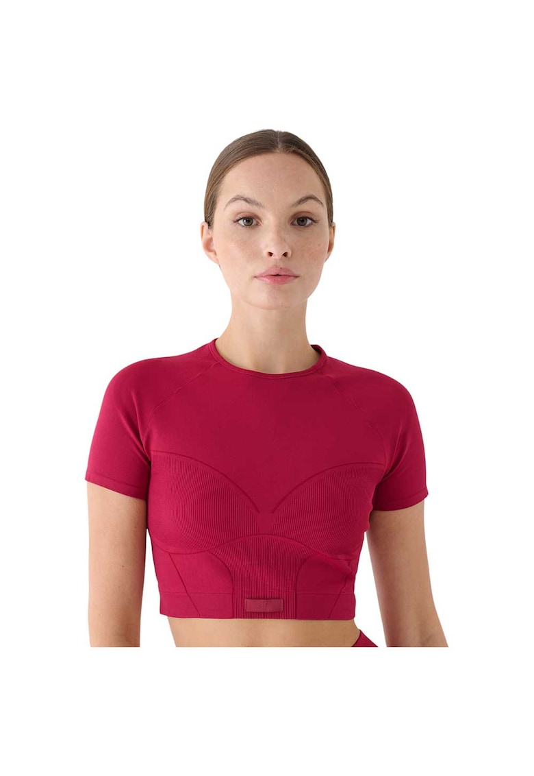 Tricou de fitness  slim fit - roz - poliamida -