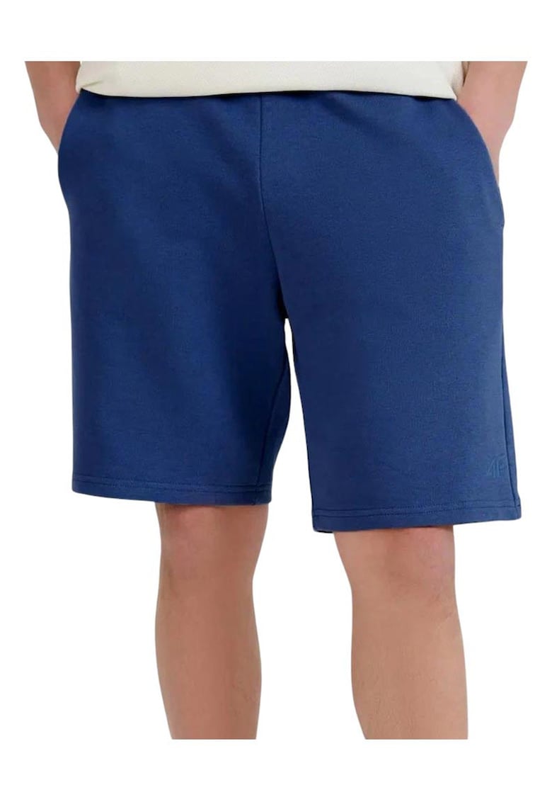 Pantaloni scurti barbatesti  croiala regulata - talie elastica - French terry - albastru