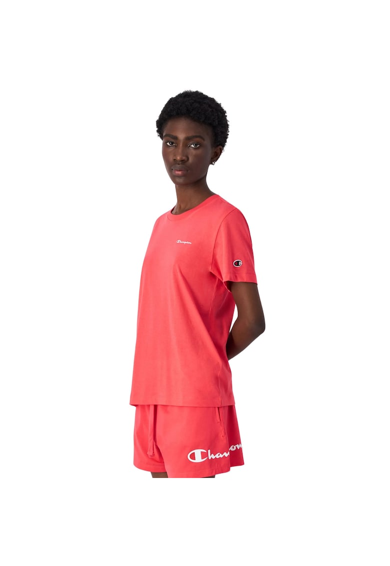 Tricou sport dama -  coral - croiala slim - 100% bumbac