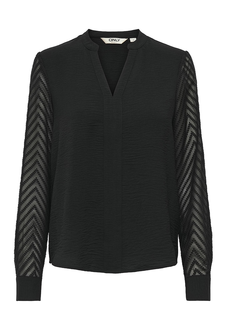 Bluza cu decolteu in V - Verde inchis