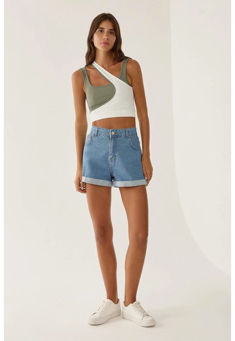 Pantaloni scurti dama -  denim - albastru