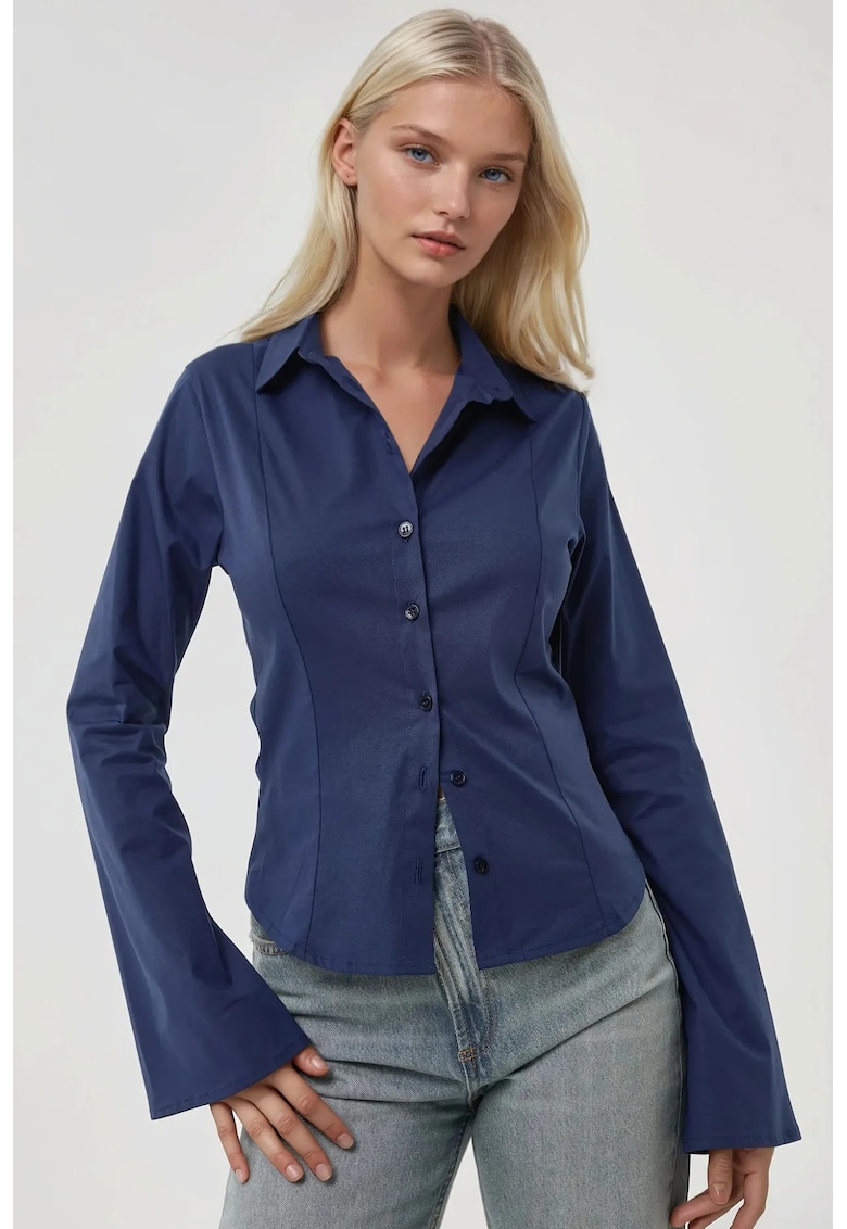 Camasa dama -  textil - albastru