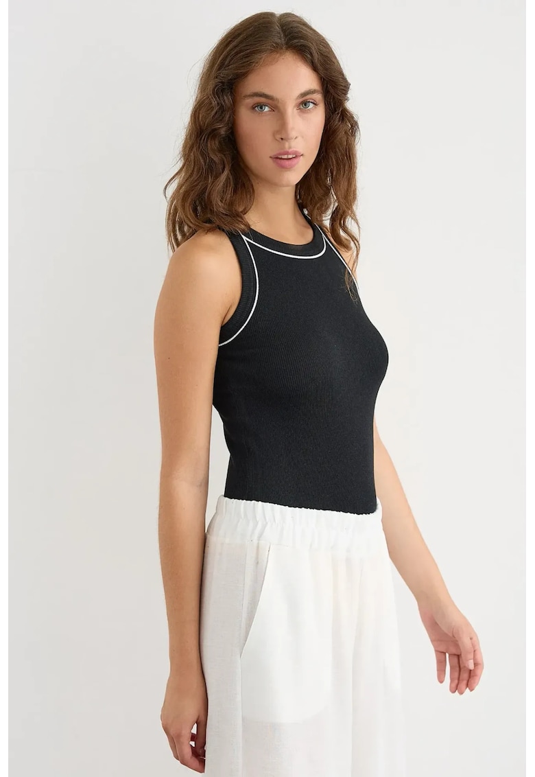 Maiou tricotat  negru - Negru