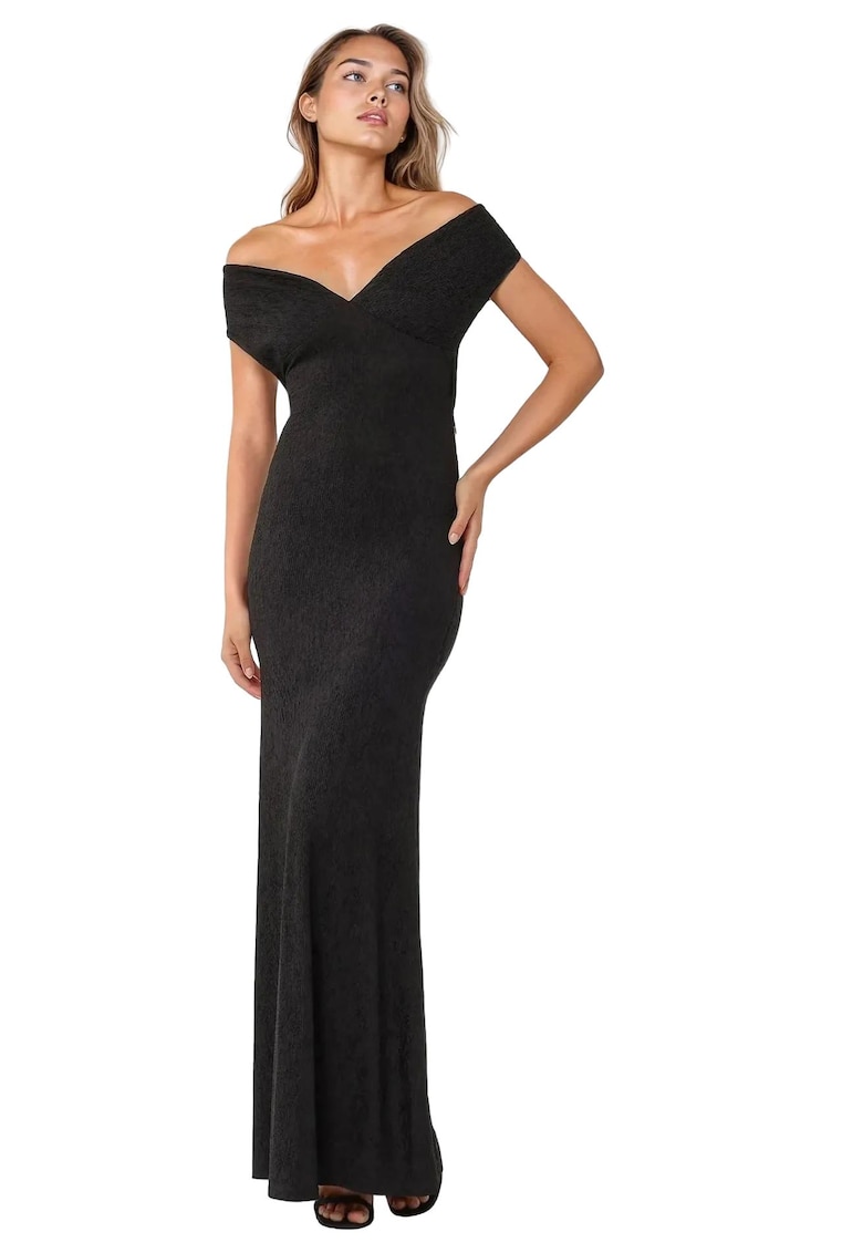 Rochie maxi -  Negru - Jerseu