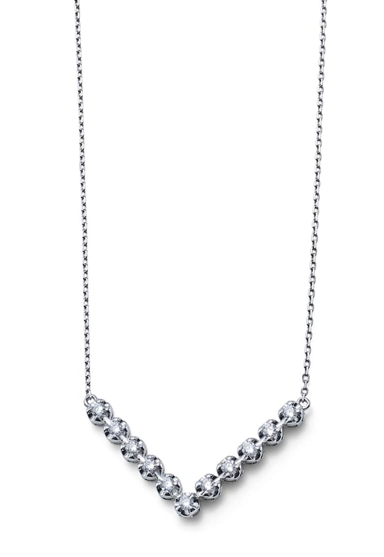 Colier din argint 925 decorat cu zirconia - Argintiu
