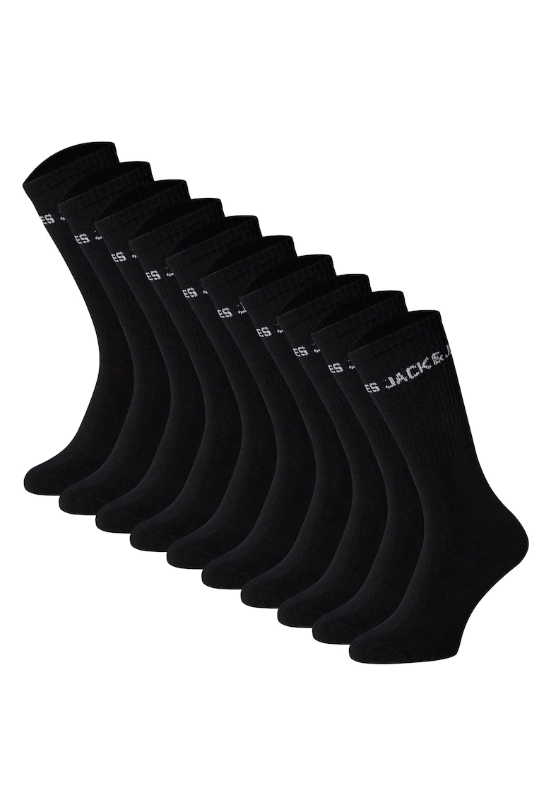 Set de sosete lungi - 10 perechi - Negru