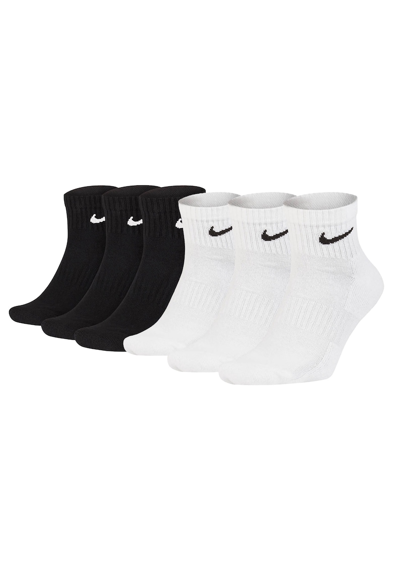 Set de sosete scurte unisex - 6 perechi - Alb/Negru