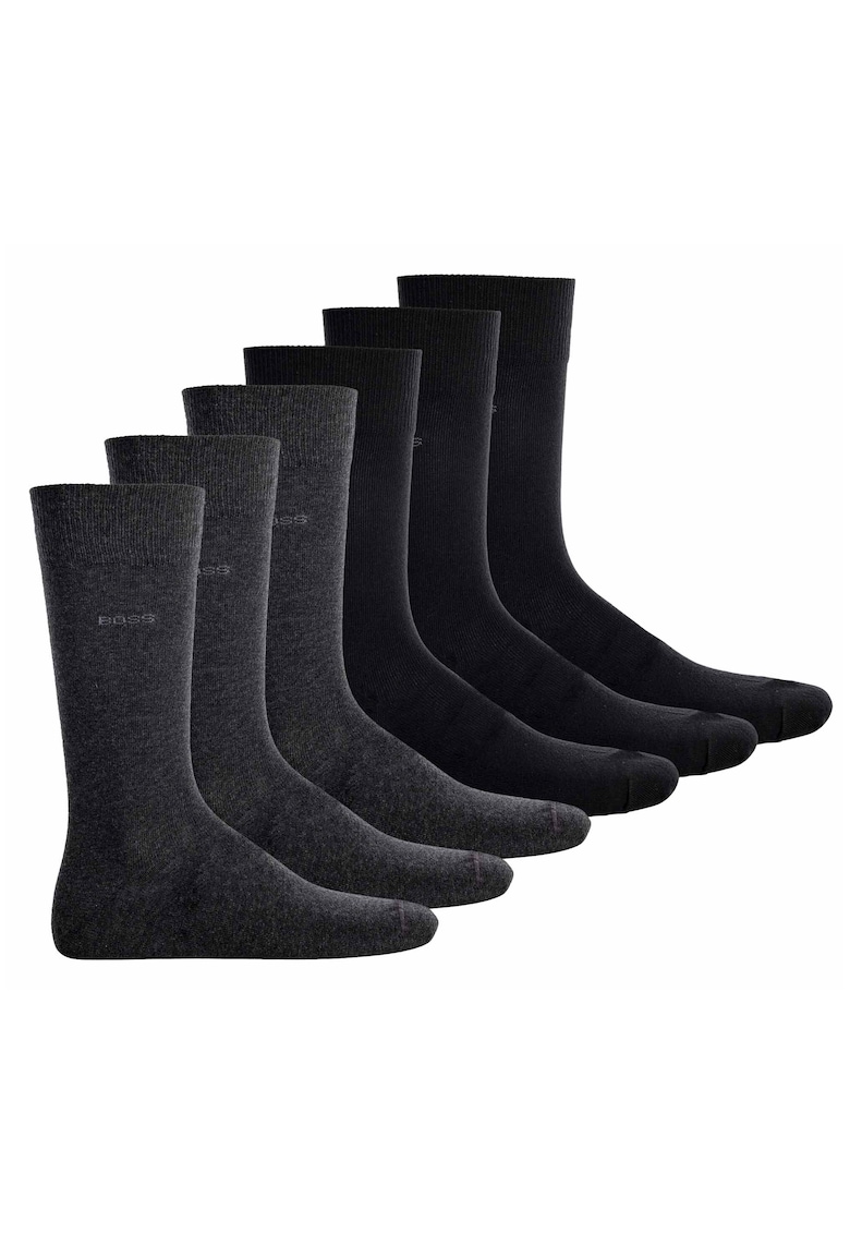 Set de sosete lungi - 6 perechi 13739 - Negru/Gri inchis