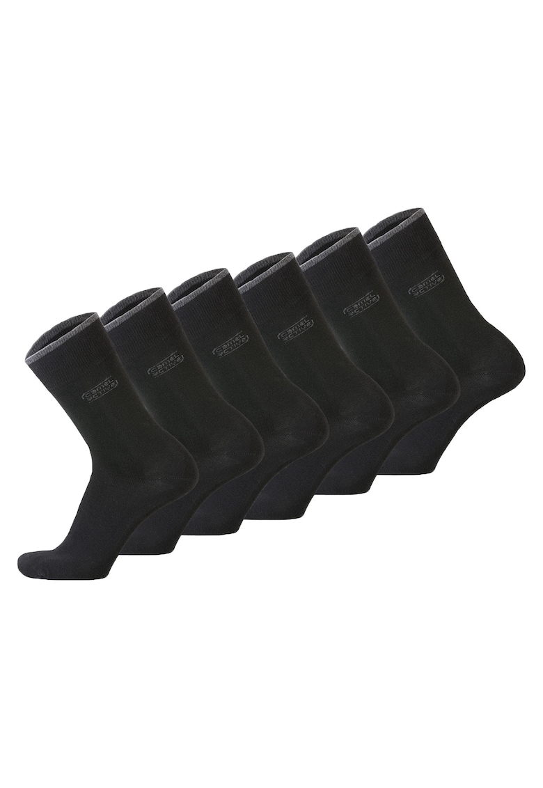 Set de sosete scurte din amestec de bumbac organic 29933 - 6 perechi - Negru