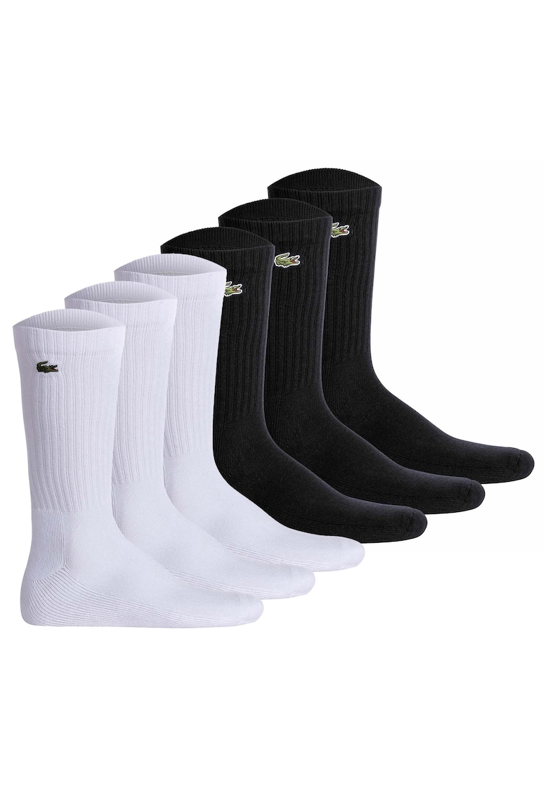 Set de sosete lungi unisex - 6 perechi - Alb/Negru