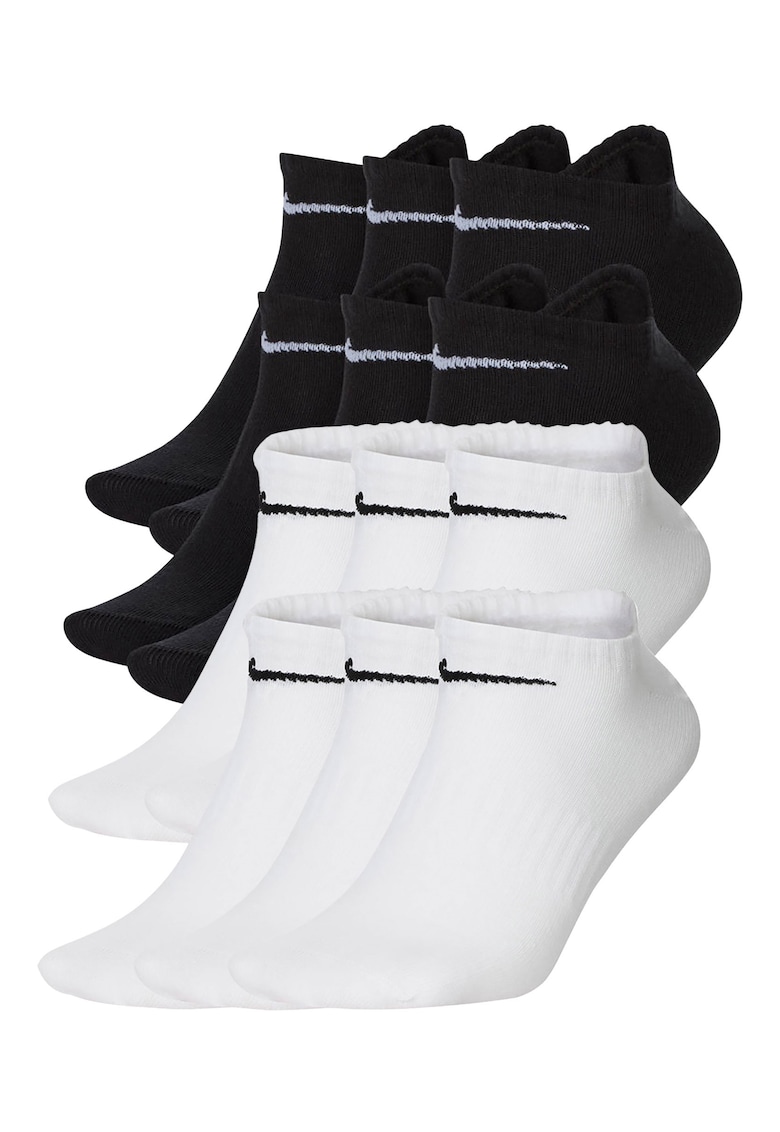 Set de sosete unisex pana la glezna Everyday - 12 perechi - Alb/Negru