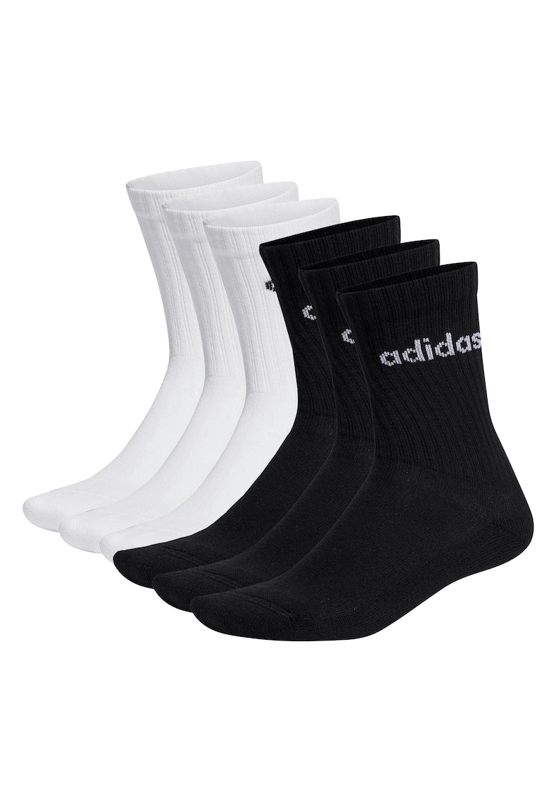Set de sosete lungi unisex - 6 perechi - Alb/Negru