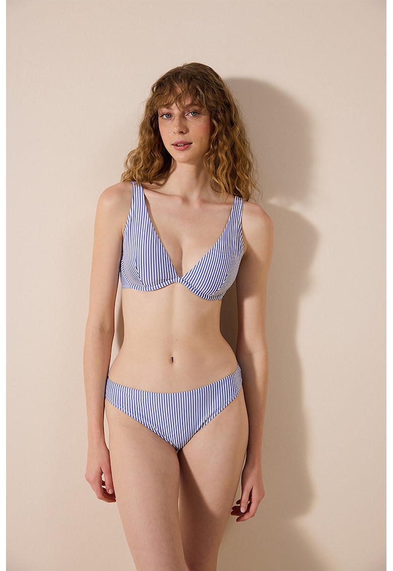Slip cu model in dungi - Albastru lavanda