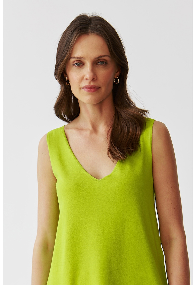 Top cu decolteu in V Nikala - Verde lime
