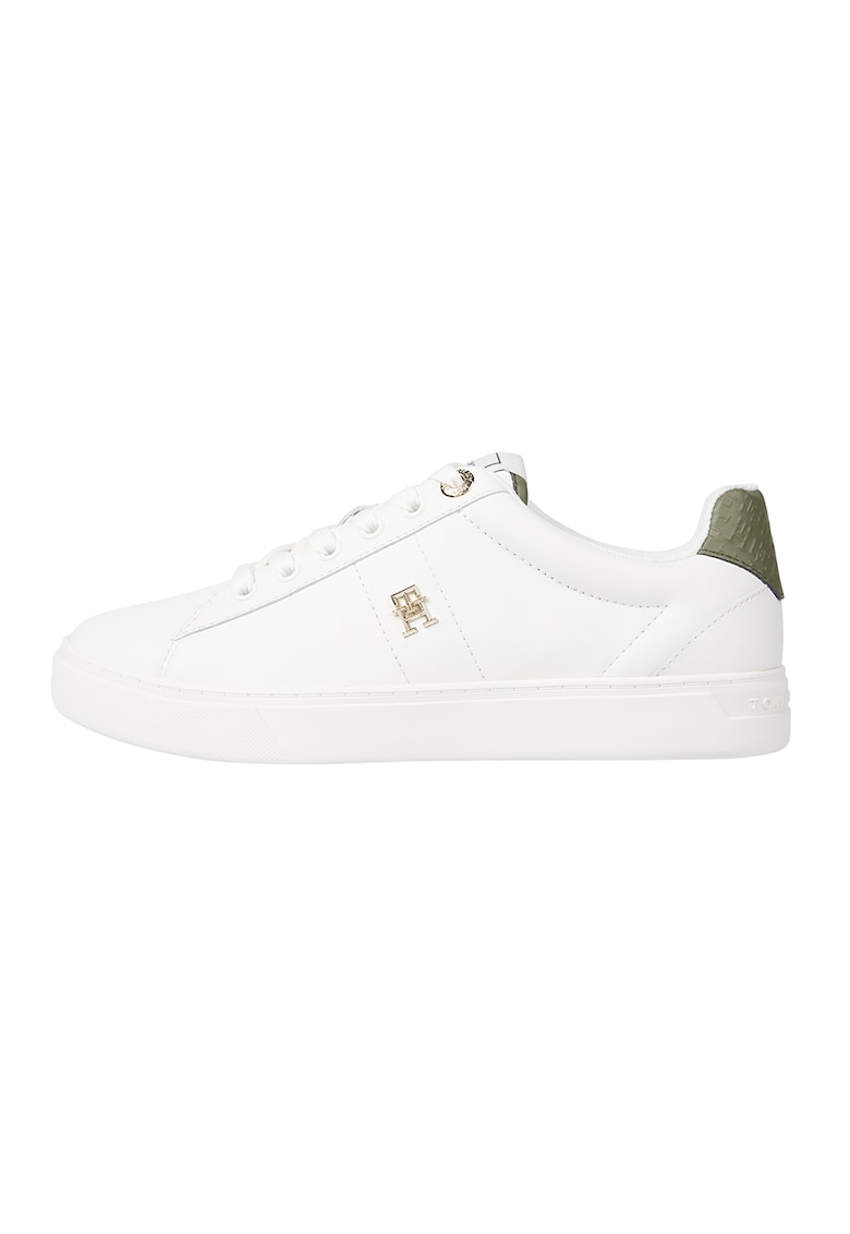 Pantofi sport din piele - Alb/Kaki