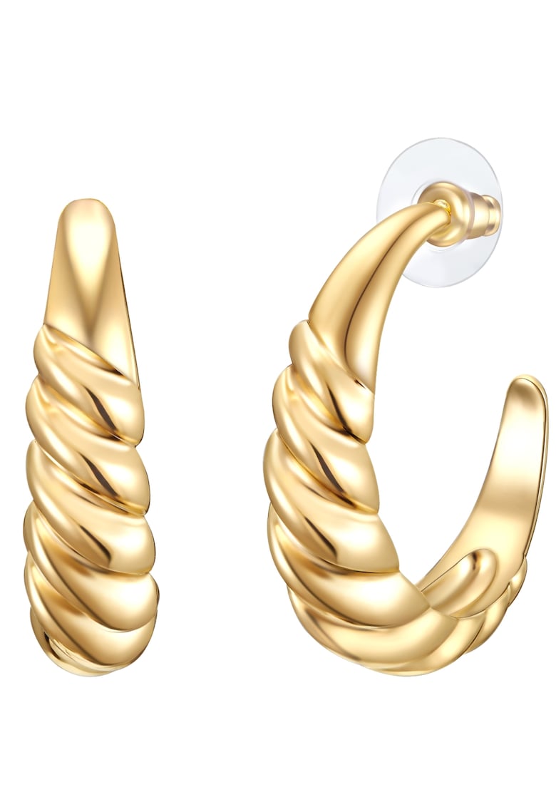 Cercei in forma de semiluna placati cu aur de 14K 32103 - Auriu/Galben