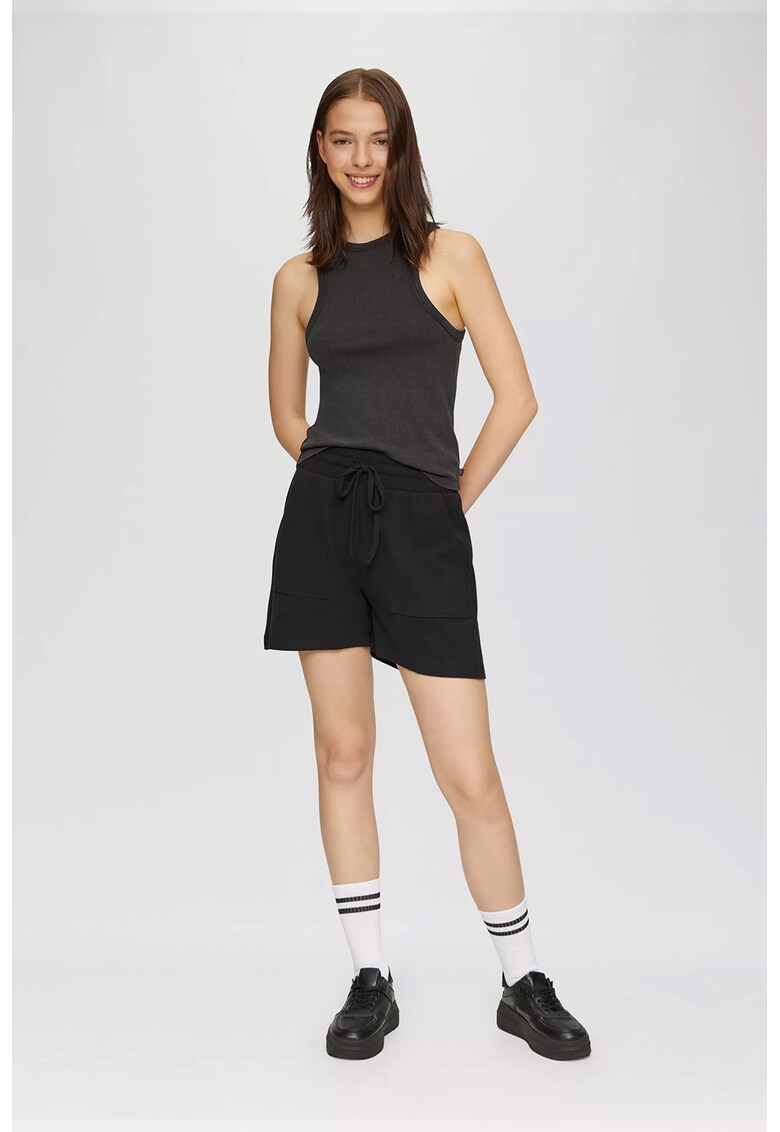 Top slim fit - Negru